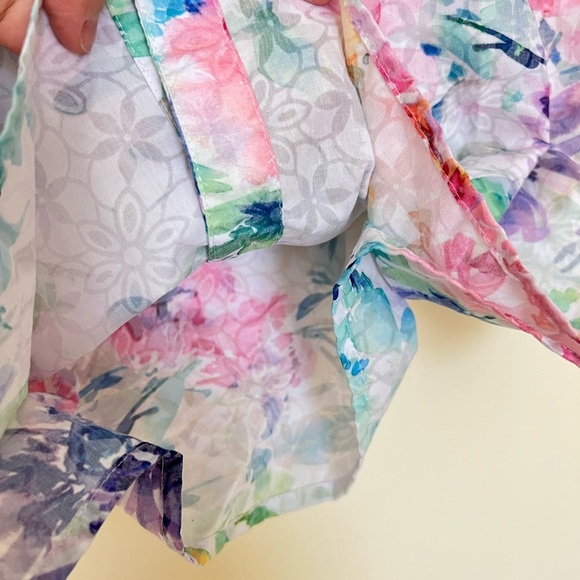 Alfred Dunner Button Up Shirt Small Multi‎ Pastel Floral Cottagecore Y2K Summer - Picture 13 of 17